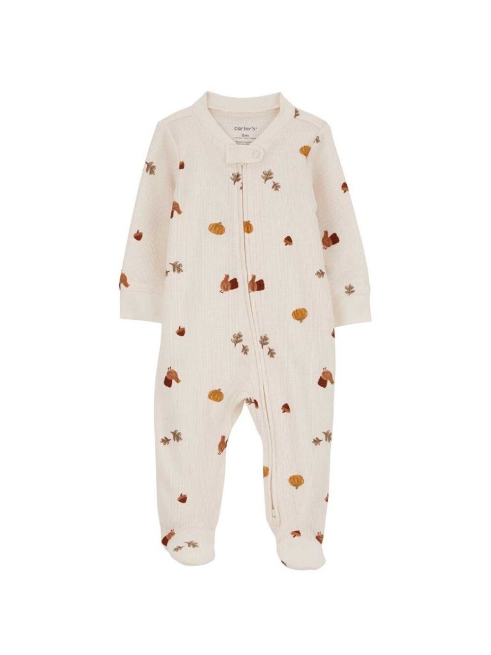Carter's Baby One-Piece Thanksgiving Fall-Print Thermal Pajamas 3 month
